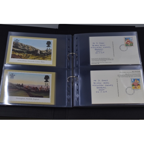 464 - Two Binders of Collectable UK First Day Cover Postcards, 1987-1999