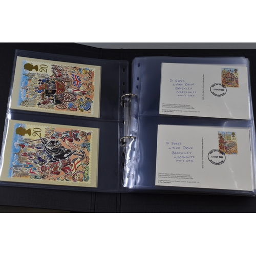 464 - Two Binders of Collectable UK First Day Cover Postcards, 1987-1999