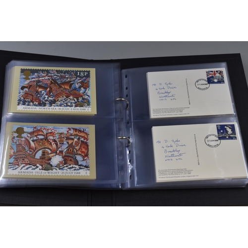 464 - Two Binders of Collectable UK First Day Cover Postcards, 1987-1999