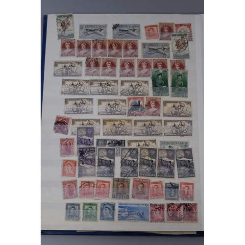 468 - Full Stock Album to include a Large Selection of Mainly Vintage New Zealand Stamps