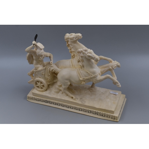 261 - An A. Santini Signed Resin Figure, Depicting Gladiator in Chariot. Approx 9