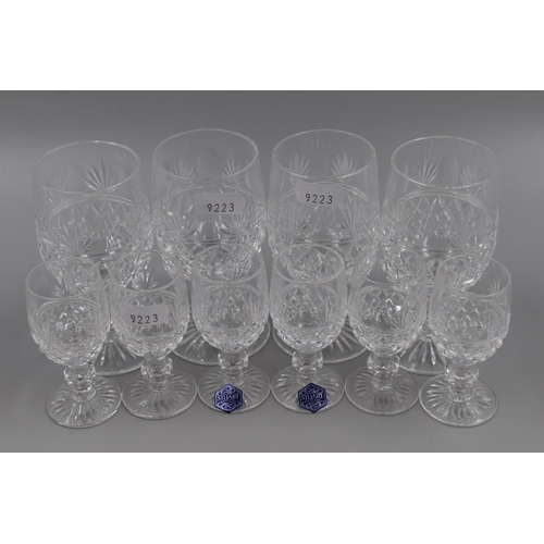 264 - Ten Pieces of Stuart Crystal Cut Wine Glasses