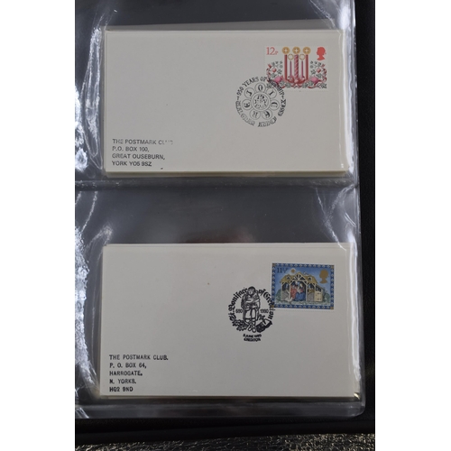 476 - Three Binders of 'The Postmark Club' Stamped Envelopes 1978-1996