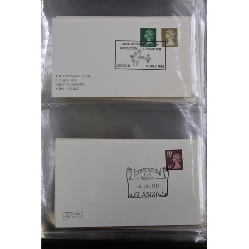 476 - Three Binders of 'The Postmark Club' Stamped Envelopes 1978-1996