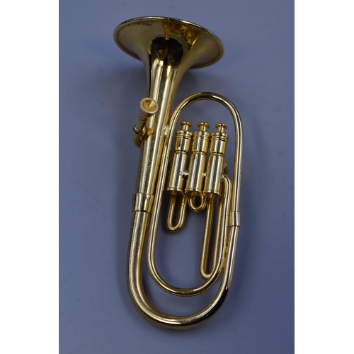 283 - A Miniature Brass Tuba, In Presentation Case