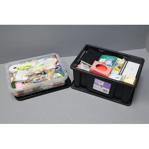 501 - Two Boxes to include a Large Selection of Haberdashery and Crafting items