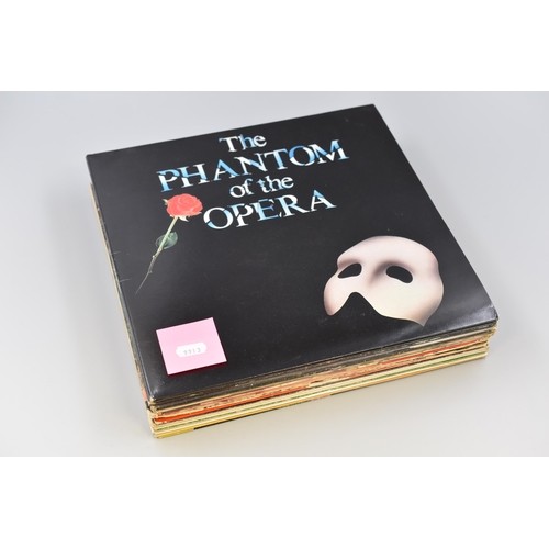 514 - election of musicals/shows vinyl albums lto include The Phantom of the Opera (excellent condition wi... 