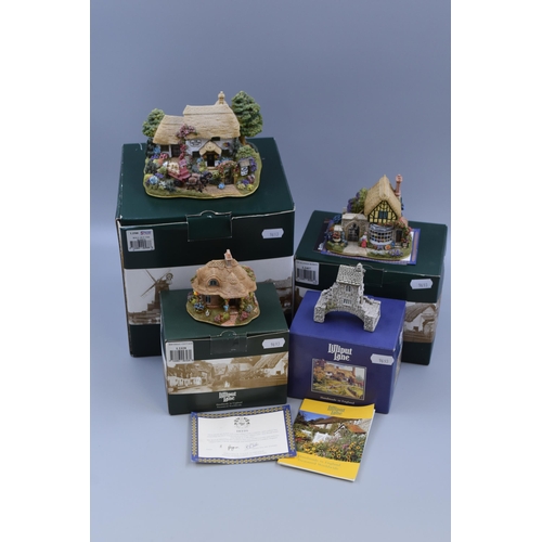 305 - Four Lilliput Lane Treasured Worldwide Sculptures all Complete with Boxes some with Deeds includes B... 