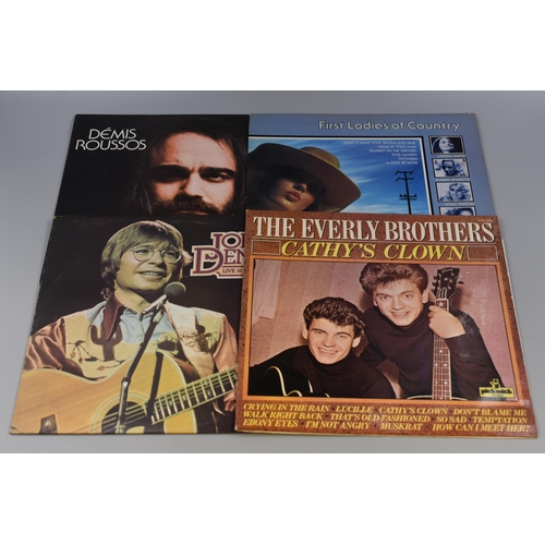 518 - A Selection of Vinyl LP's To Include John Denver, Shirley Bassey, Neil Diamond, Elvis Presley, And M... 