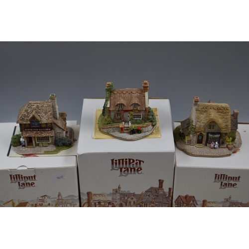 308 - Five Lilliput Lane Sculptures all Complete with Original Boxes some complete with Deeds including Vi... 