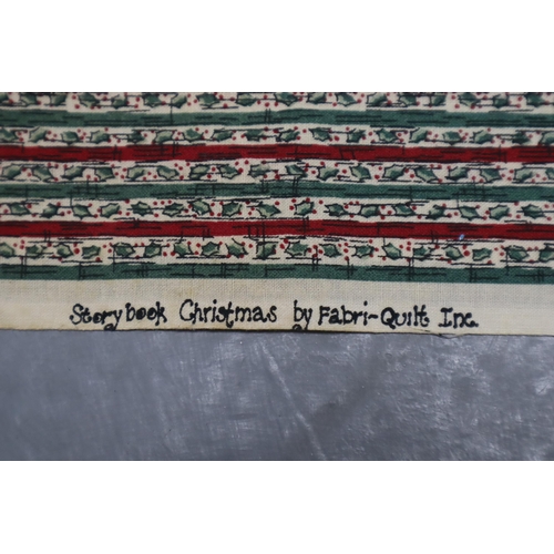 553 - Approx. 3mtrs of Multi coloured Story Book Christmas Patterned Quality Fabric