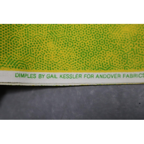 559 - Approx. 6M “Dimples” Yellow Patterned Fabric by Gail Kessler for Andover Fabrics