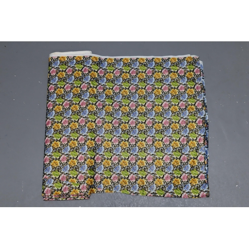 563 - Approx. 8mtrs of Multi coloured Floral Patterned Quality Fabric