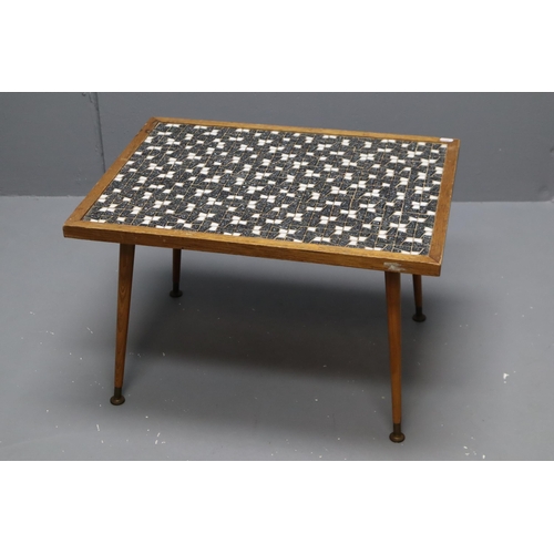 679 - Mid Century Mosaic Tile Top Coffee Table approx 25