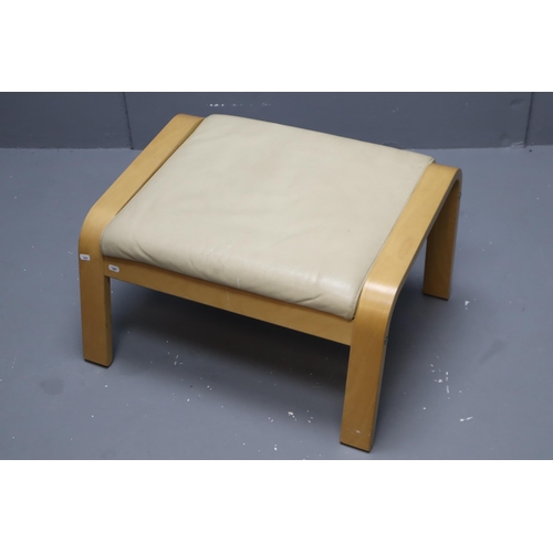 680 - Ikea Poang Foot Stool with Cushion and Cover (27