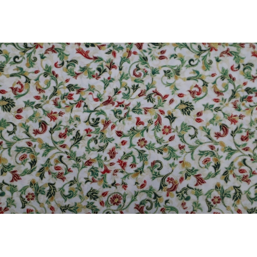 567 - Approx 15mtrs of Multi Coloured Classic Christmas Multi Scroll Patterned Quality Fabric