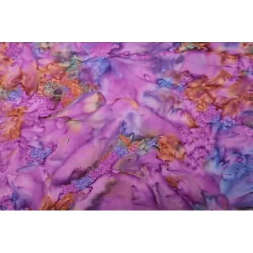 568 - Approx. 2mtrs of Multi coloured Tie-Dye Patterned Quality Princess Mirah Fabric