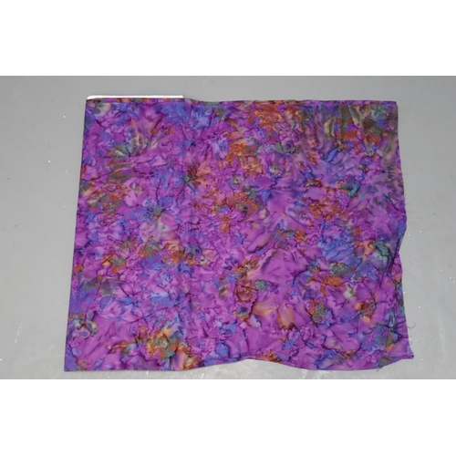 568 - Approx. 2mtrs of Multi coloured Tie-Dye Patterned Quality Princess Mirah Fabric