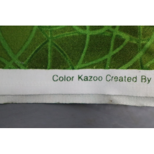 573 - Approx 15mtrs of Multi Green Coloured, Color Kazoo By Gail Kessler Patterned Quality Fabric