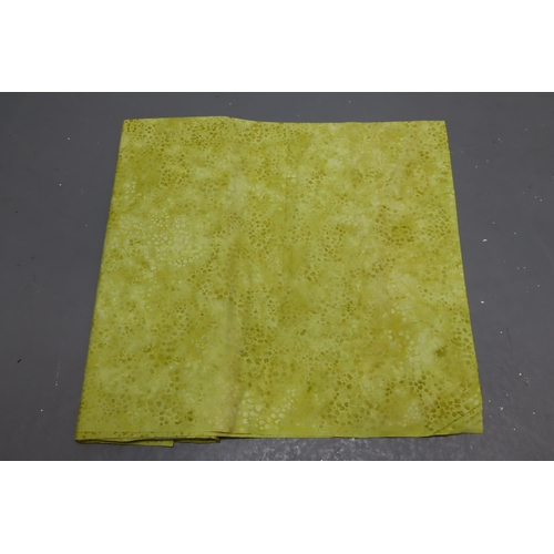 578 - Approx 2mtrs of Yellow Coloured Speckled Patterned Quality Fabric