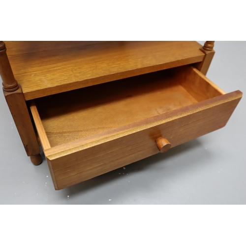 689 - Nathan Mid Century Teak Side Table with under Storage and Drawer