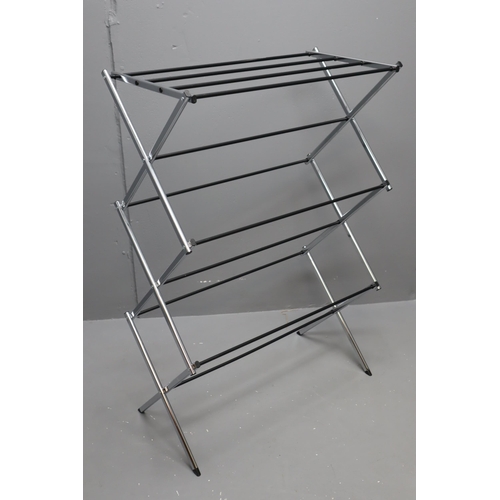 692 - A New Chrome Metal Folding Clothes Airer