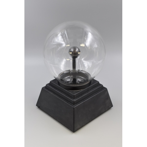 592 - Plasma Ball Globe Light, Glass Globe approx 8