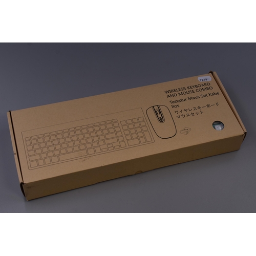 595 - Brand New Boxed Wireless Keyboard and Mouse Combo.