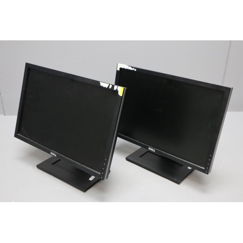 602 - Two Dell LCD Monitors, Untested, No Cables