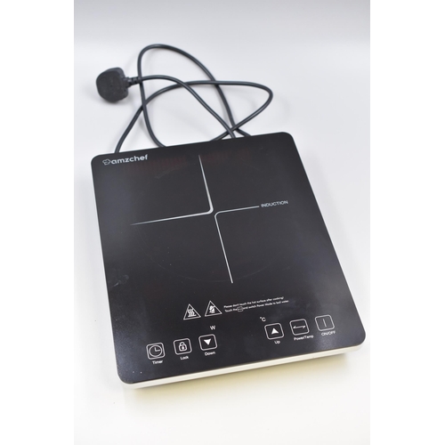 603 - Amzchef Portable Induction Hob (Powers on when tested)