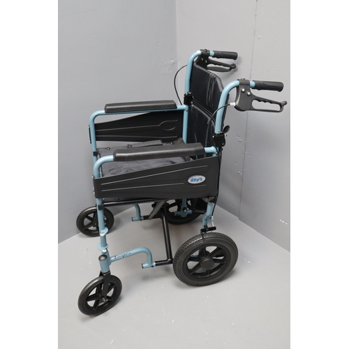 709 - As New Lightweight Days Escape Lite Folding Wheelchair complete with Footrest