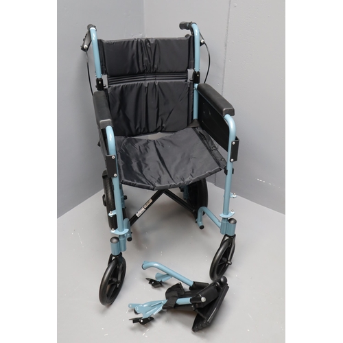 709 - As New Lightweight Days Escape Lite Folding Wheelchair complete with Footrest