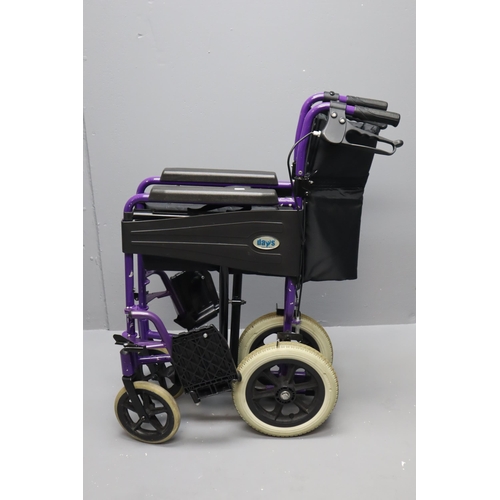 613 - Day Folding Wheelchair with Twin Braking System and Footrest