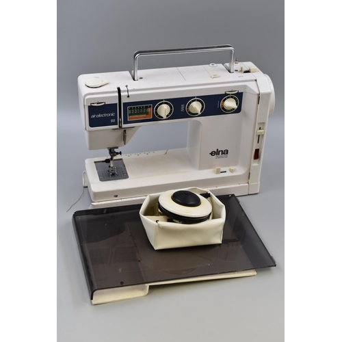 618 - Tavaro S.A. Geneva Switzerland Elna Air Electronic SU Type 68 Sewing Machine, with Pneumatic Peddle,... 