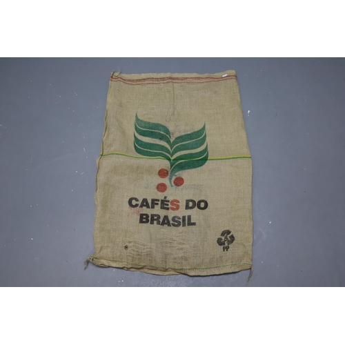 725 - Large Vintage Brazilian SMC Coffee Sack approx 38