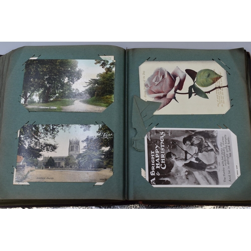 772 - Two Vintage Postcard Albums, includes Handwritten Vintage Postcards Going Back to Early 1900’s. Incl... 