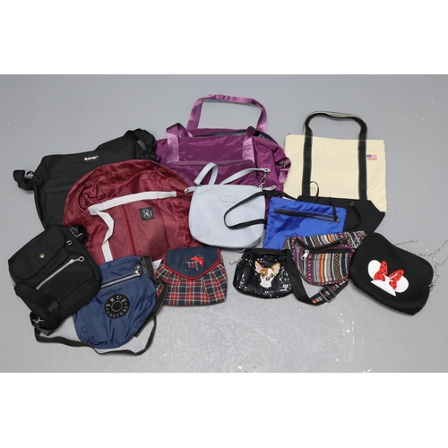 755 - A Selection of Bags To Include Adidas Original Pouch, Macy's Bag, Minnie Mouse Handbag and More