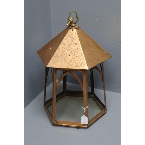 756 - Extra Large Copper Outdoor Lantern (no glass) 23” x 12.5” Dia