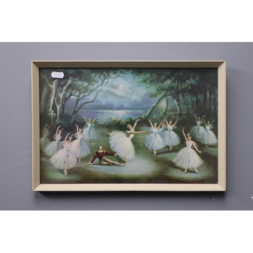 800 - Three Framed and Glazed Artpieces To Include Ballerina Print, Ballroom Dancers Print, And New York N... 