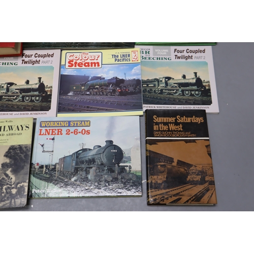 841 - Very Large Selection of Mainly Hardback Railway Books, includes Encyclopaedia Steam & Rail, Line... 