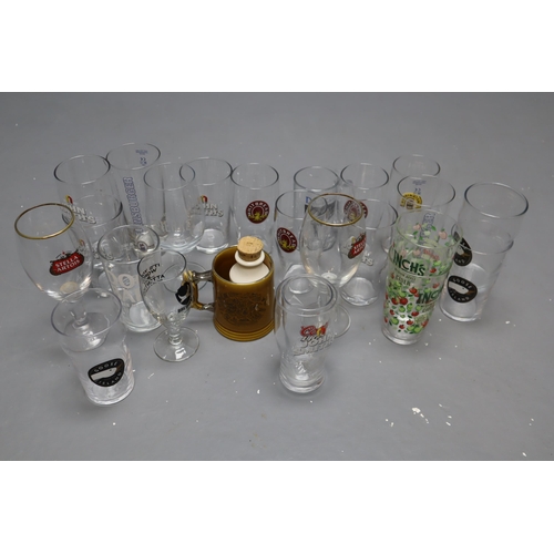 853 - Large Selection of Named Pint Glasses, includes Doom Bar, Inches, John Smith’s Whitbreads, Goo... 