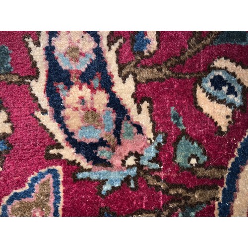 666 - Handwoven Persian Carpet /Rug with Red Ground and Traditional Floral Medallions (4.5mts x 3.5mtrs)