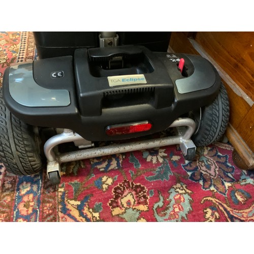 677 - TGA Eclipse mobility scooter in black, good condition with charger, working when tested