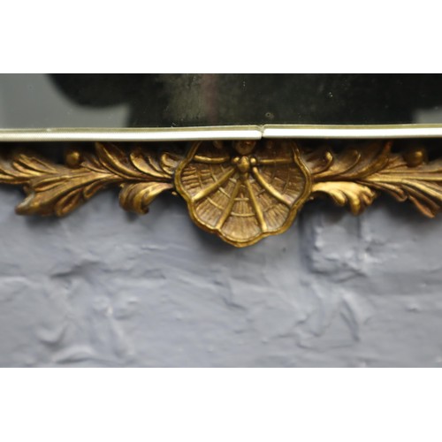 687 - Ornate Gilt Framed Regency Style Wall Mirror (36