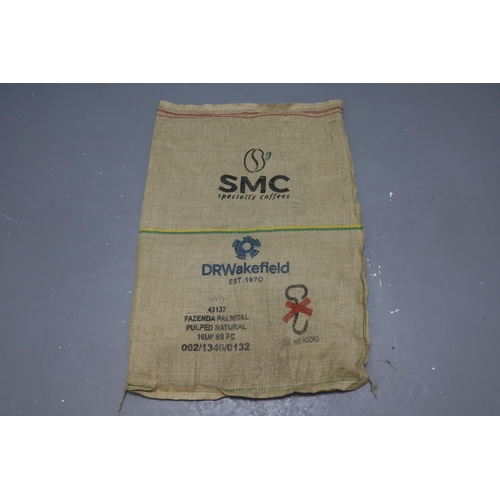 725 - Large Vintage Brazilian SMC Coffee Sack approx 38