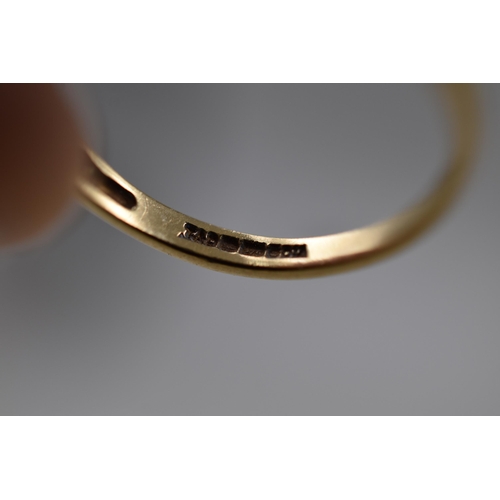21 - Hallmarked Gold 375 (9ct) Solitare Diamond Ring (Size L) Complete with Presentation Box