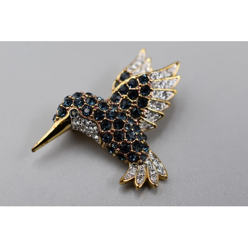 33 - Pave Jewelled Bird Brooch Complete with Presentation Box