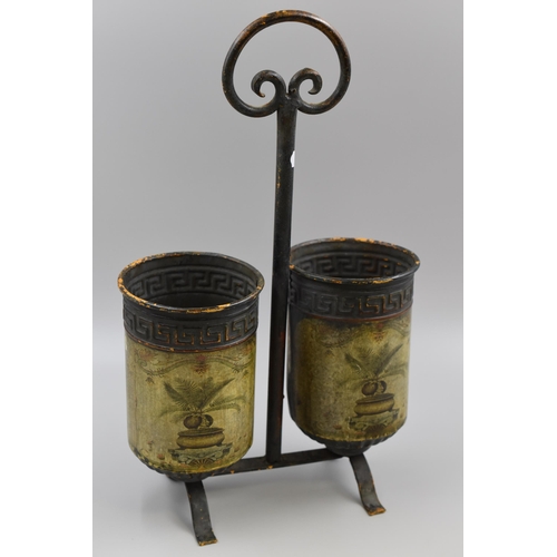 278 - Vintage Double Wine Bottle Holder