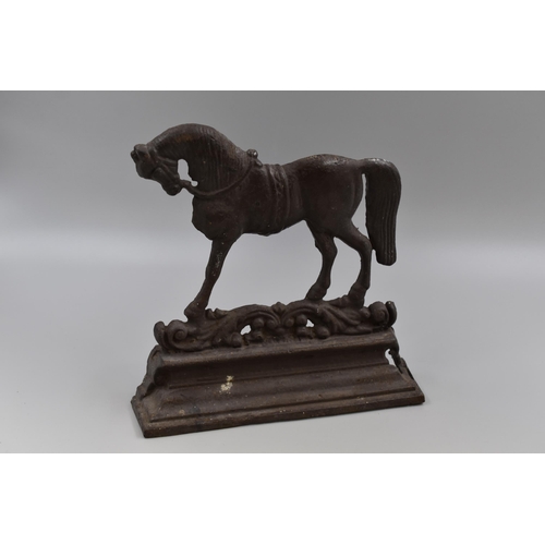 282 - Vintage Cast iron Horse Themed Door Stop 11