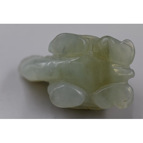 52 - A Carved Jade Tortoise Figure, Approx 2